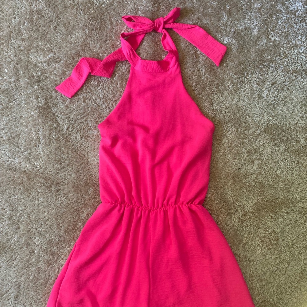Hot pink romper